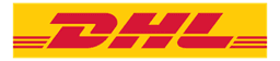 Logo DHL Express – logistique internationale client Social360