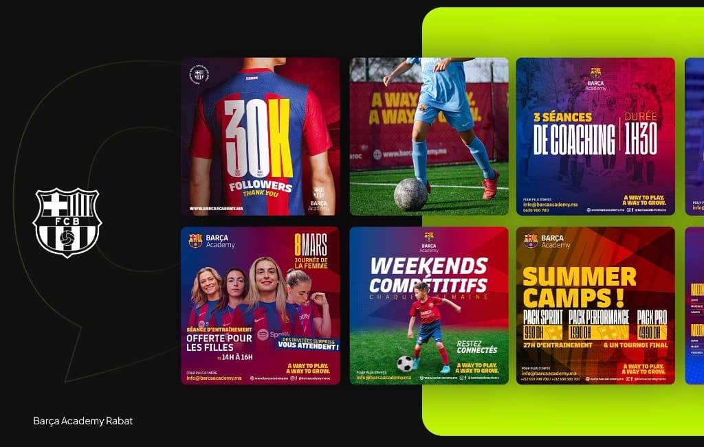 Gestion des réseaux sociaux de la Barça Academy par Social360