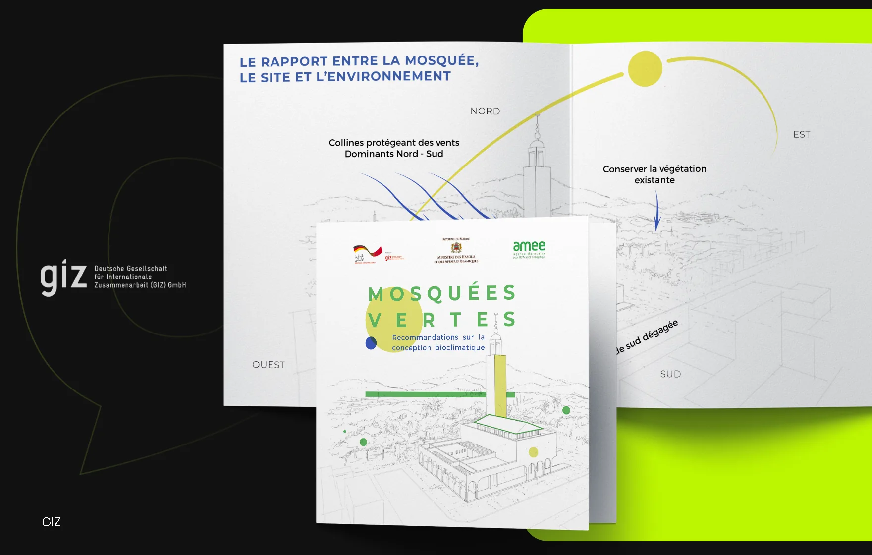 Branding Mosquées Vertes – Guide de conception bioclimatique GIZ / AMEE conçu par Social360