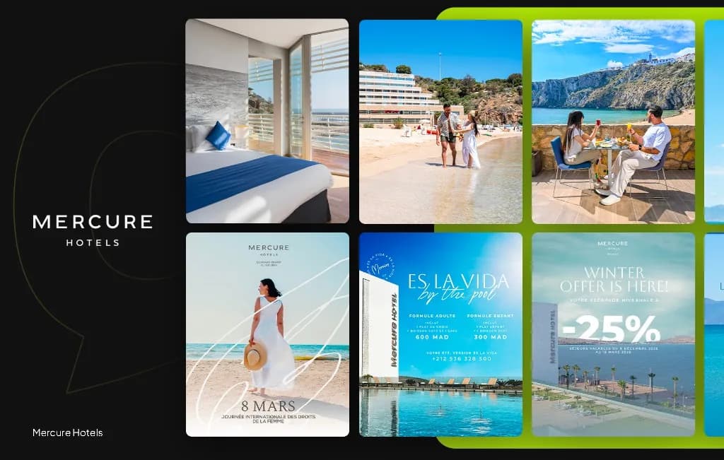 Mercure Hotels Al Hoceima Maroc – gestion des réseaux sociaux et community management par Social360 Rabat