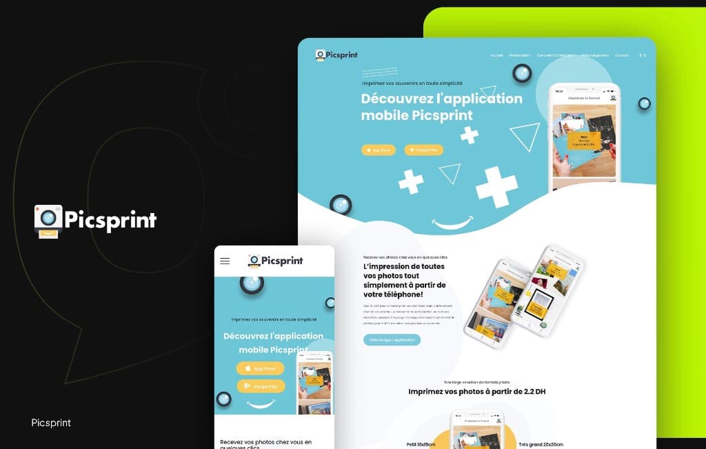 Site web performant pour Picsprint.ma – impression photo en ligne