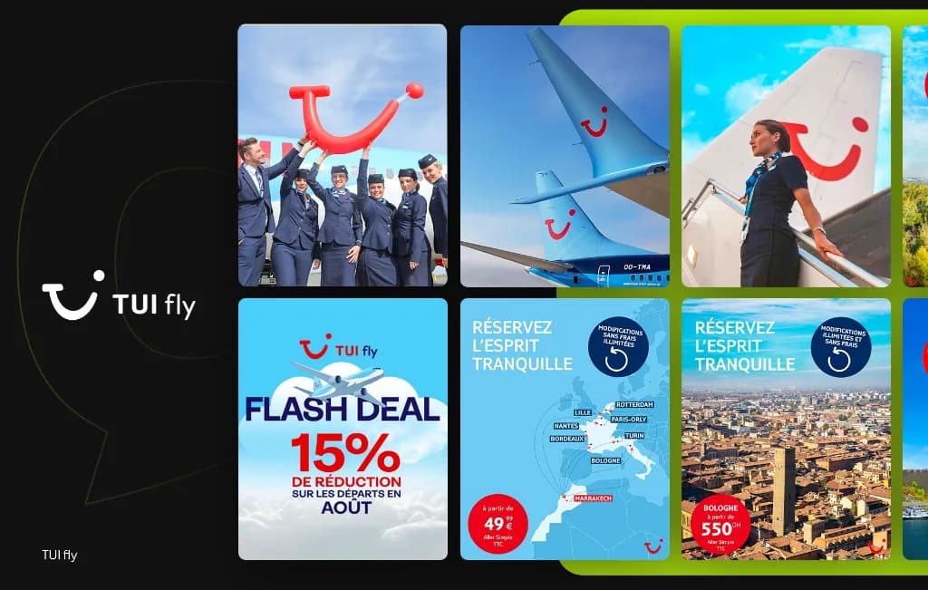 TUI fly – gestion des réseaux sociaux et campagnes sponsorisées par Social360 Rabat