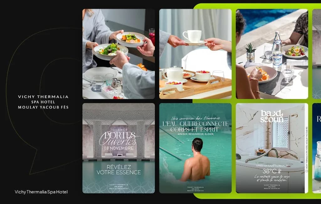 Vichy Thermalia Spa Hotel Moulay Yacoub Fès – gestion des réseaux sociaux par Social360 Rabat
